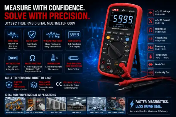 UT139B True RMS VFD Test Multimeter Factory Supply Solutions